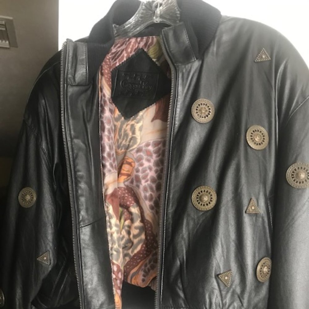 Leather Bomber Jacket - Picture 3 of 4